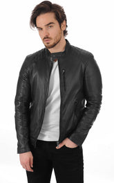 Men Genuine Leather Jacket MJ 47